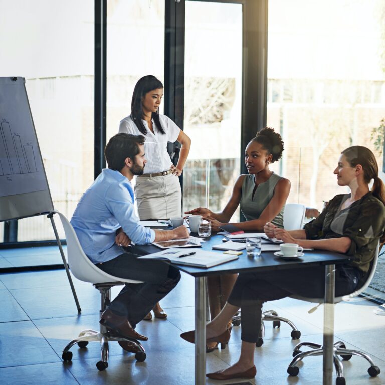 Shot of a group of businesspeople having a meeting in a boardroom